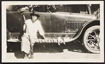 (PHOTOGRAPHY.) Pair of photo albums showing boxcar-riding, gun-toting, cowboy women and more.